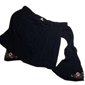 Bleuh Ciel Off the Neck Hippie Shirt Big Bell Sleeves Medium